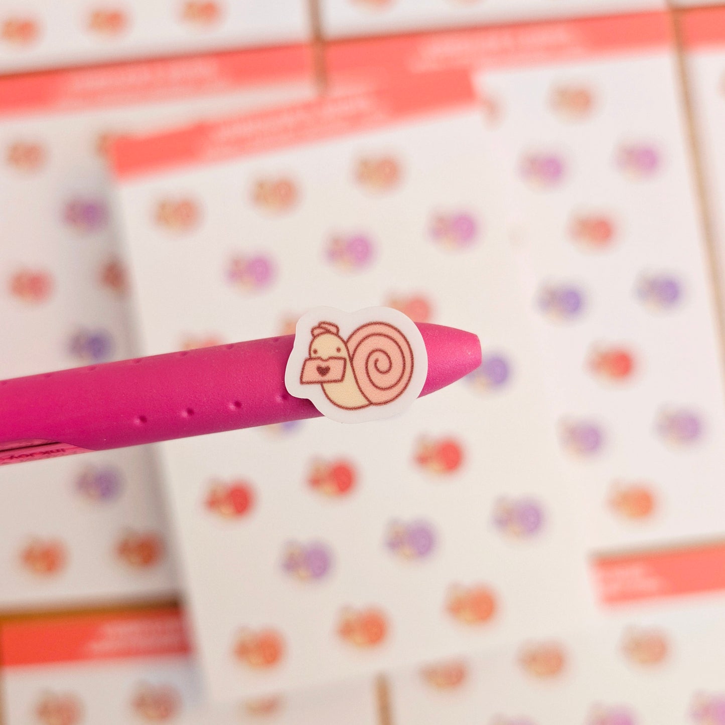 Valentine's Snails Sticker Sheet