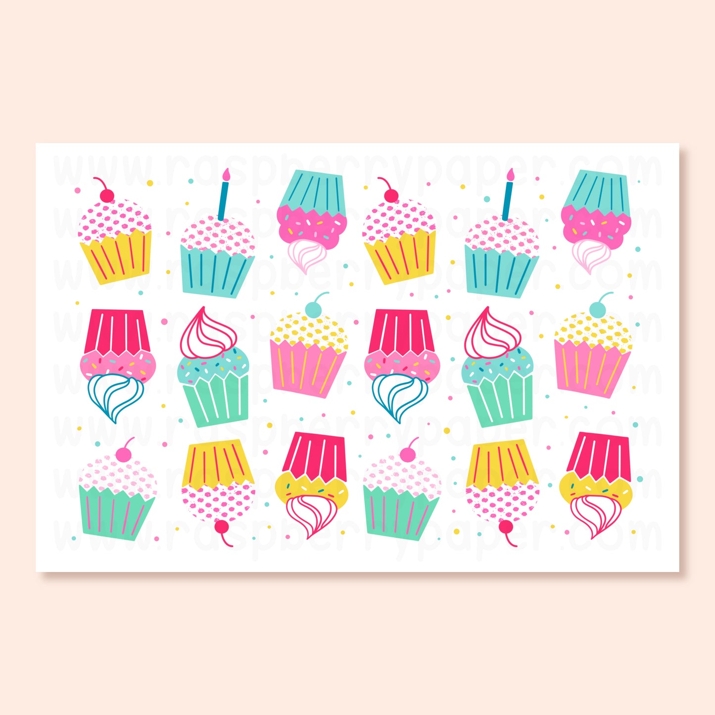 Birthday Cupcakes Postcard