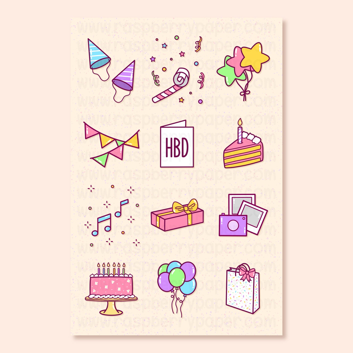 Birthday Things Postcard