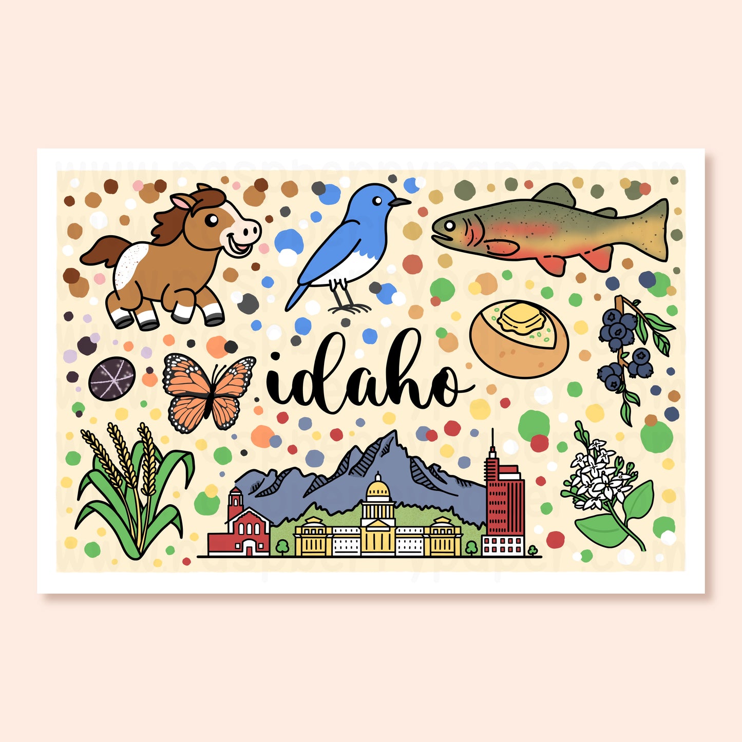 Idaho State Postcard