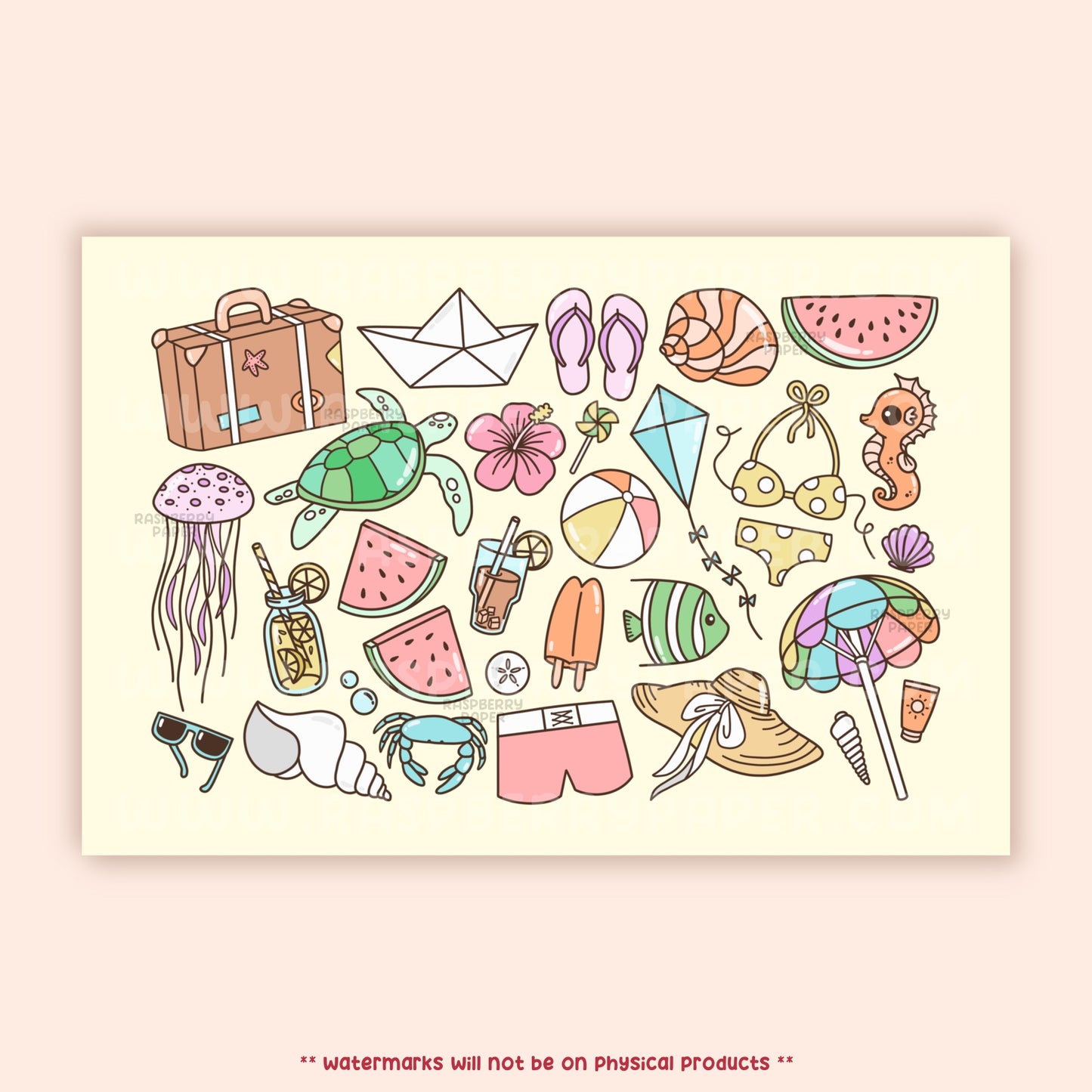 Summer Doodle Postcard