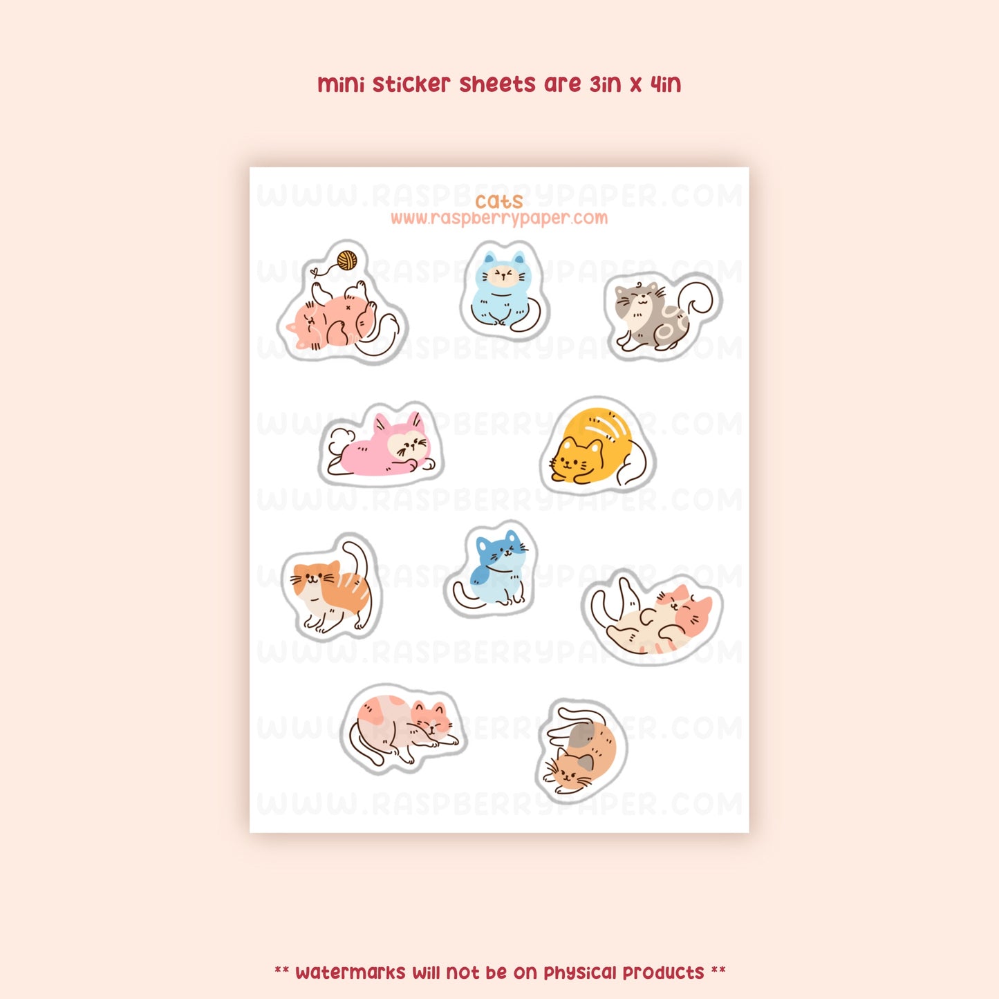 Cats Mini Sticker Sheet