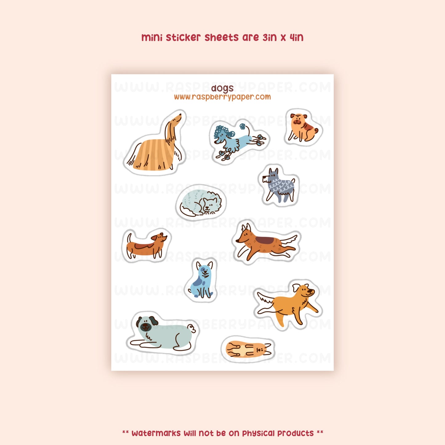 Dogs Mini Sticker Sheet