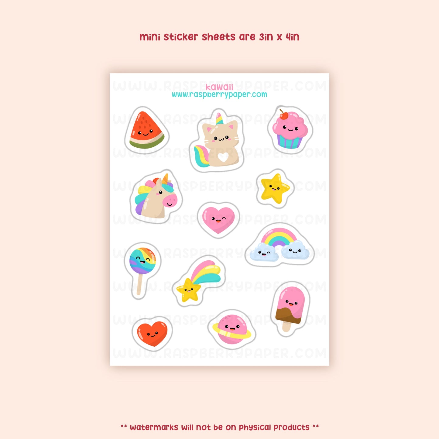 Kawaii Mini Sticker Sheet