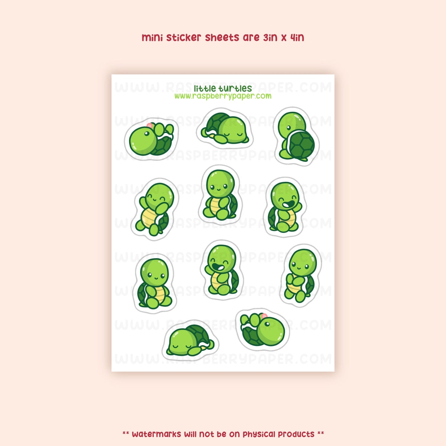 Little Turtles Mini Sticker Sheet
