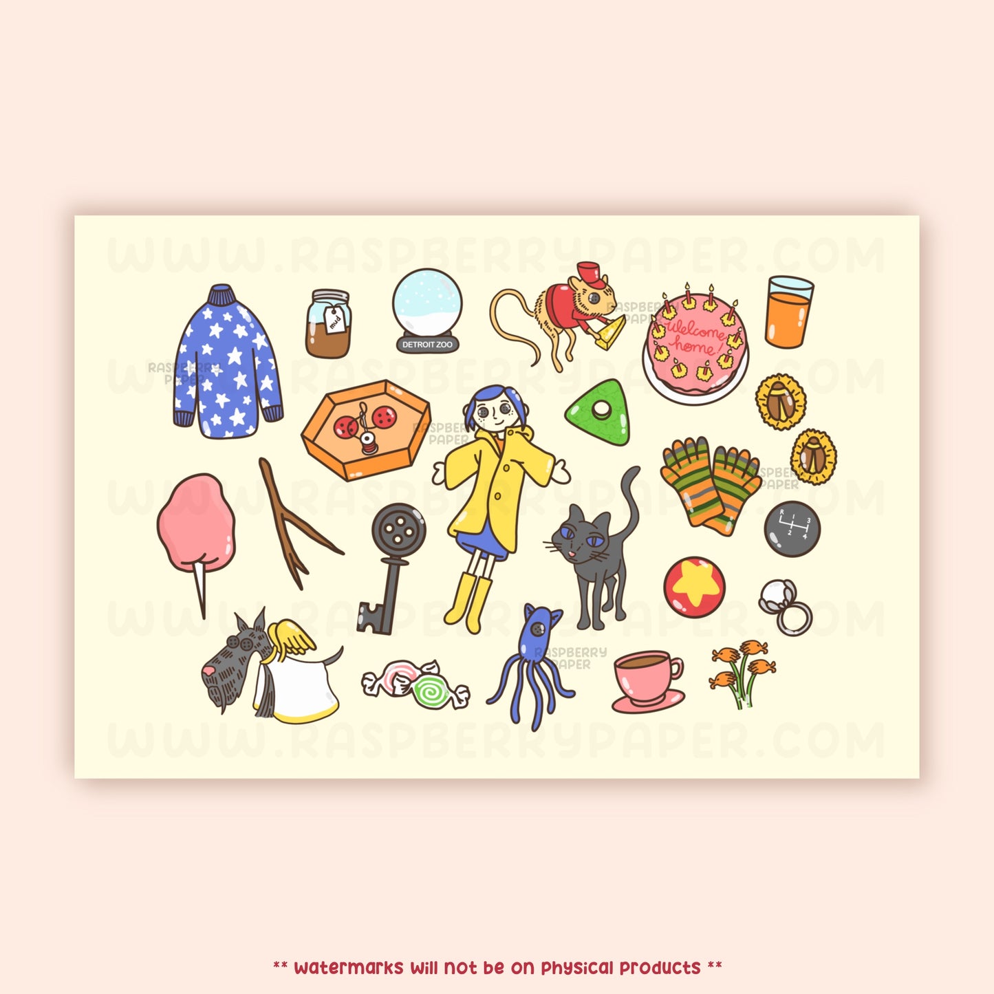 Button Eyes Postcard