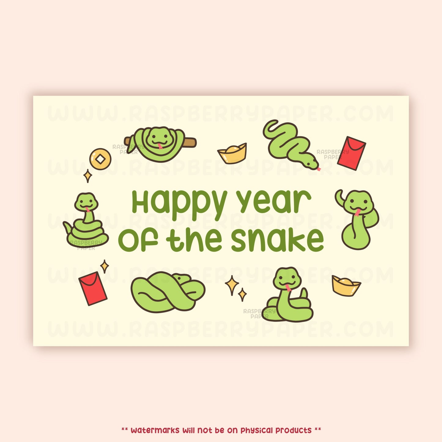 Year Of The Snake Postcard