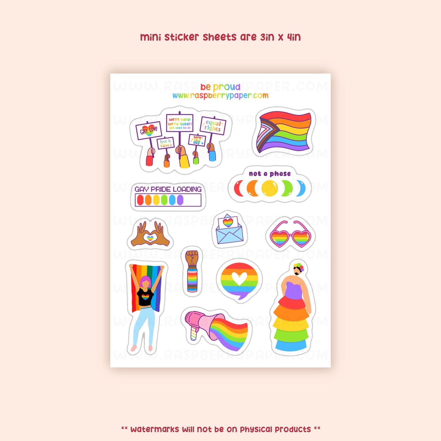 Be Proud Mini Sticker Sheet