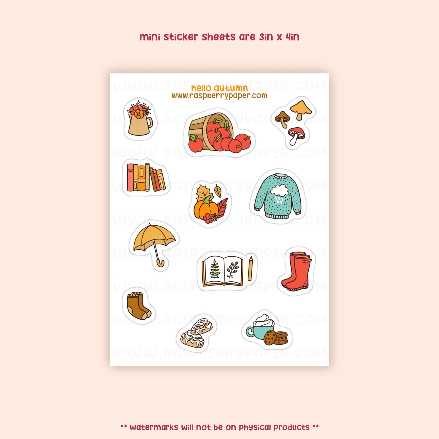 Hello Autumn Sticker Sheet