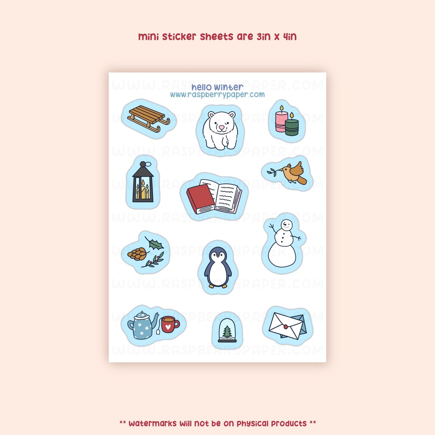Hello Winter Sticker Sheet