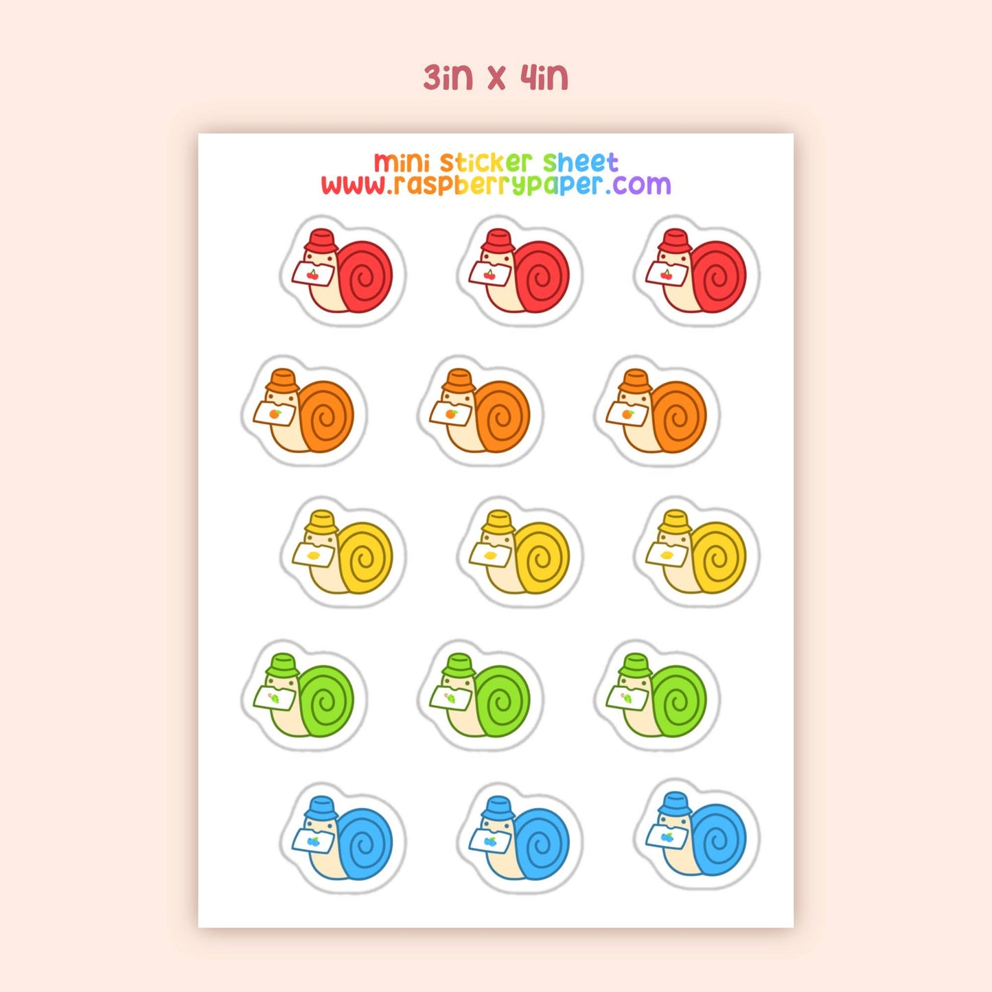 Summer Snails Mini Sticker Sheet