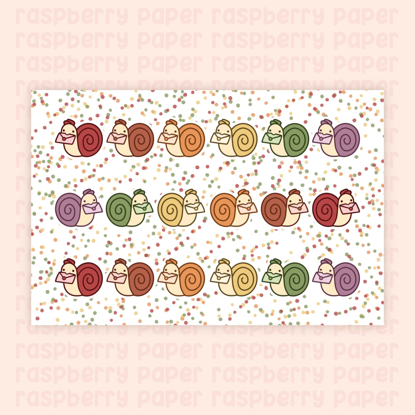 Autumn Snails Postcard