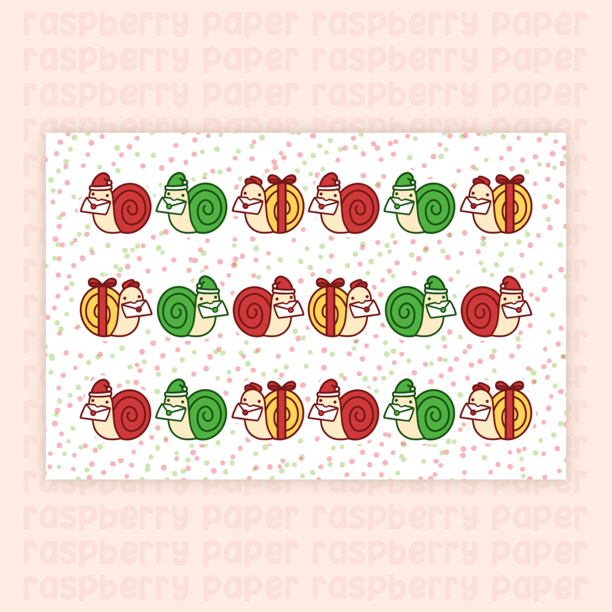 Christmas Snails Postcard