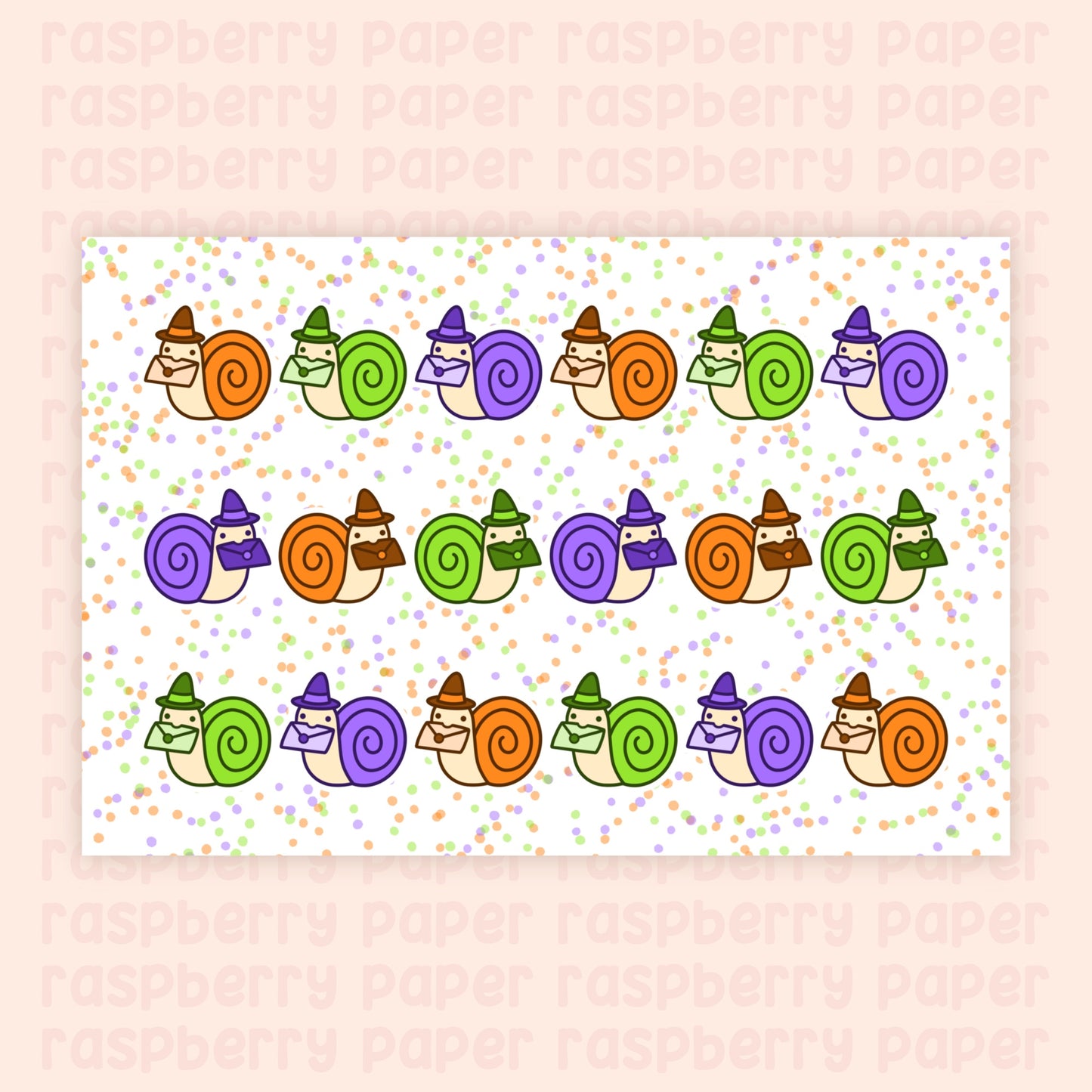 Halloween Snails Postcard
