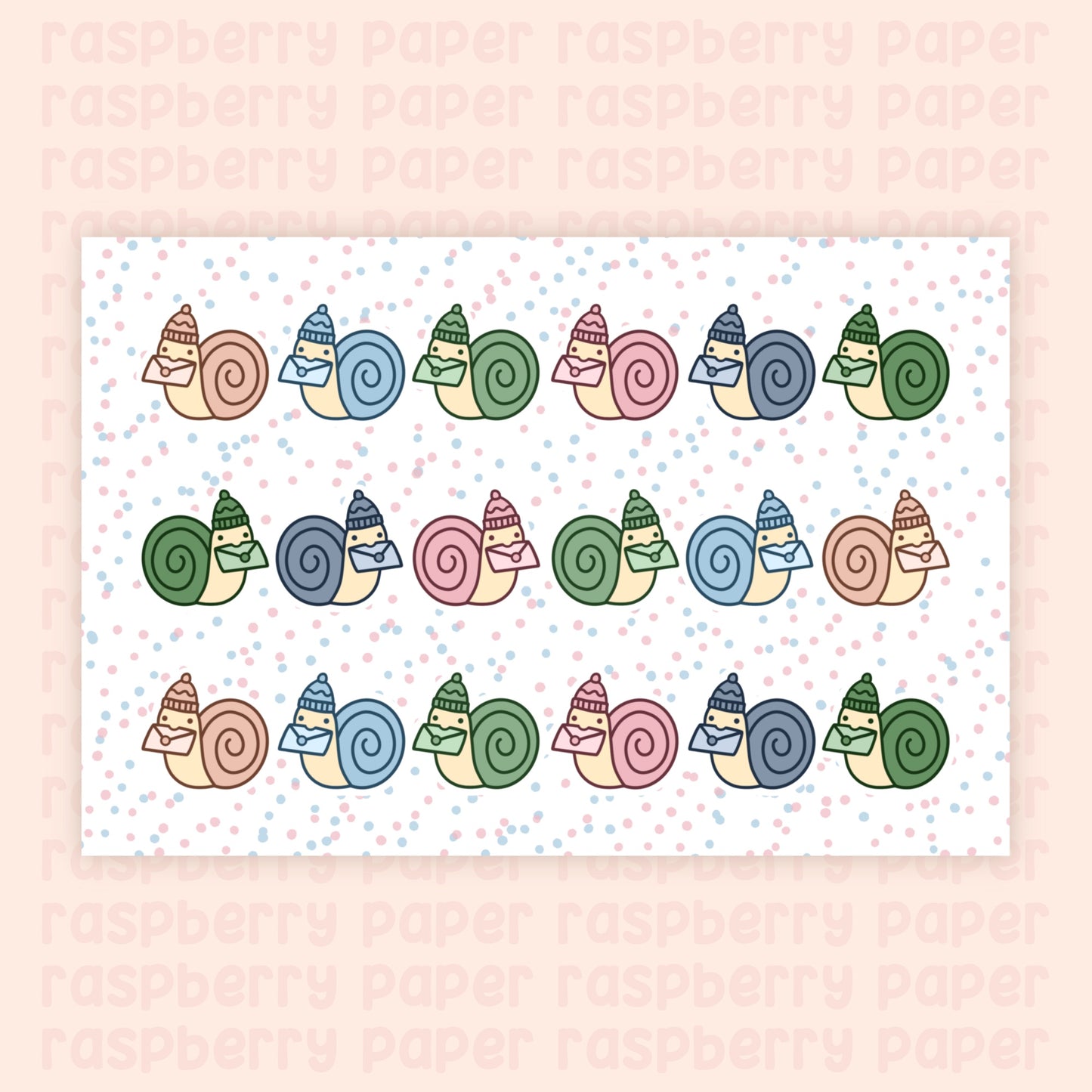Winter Snails Postcard