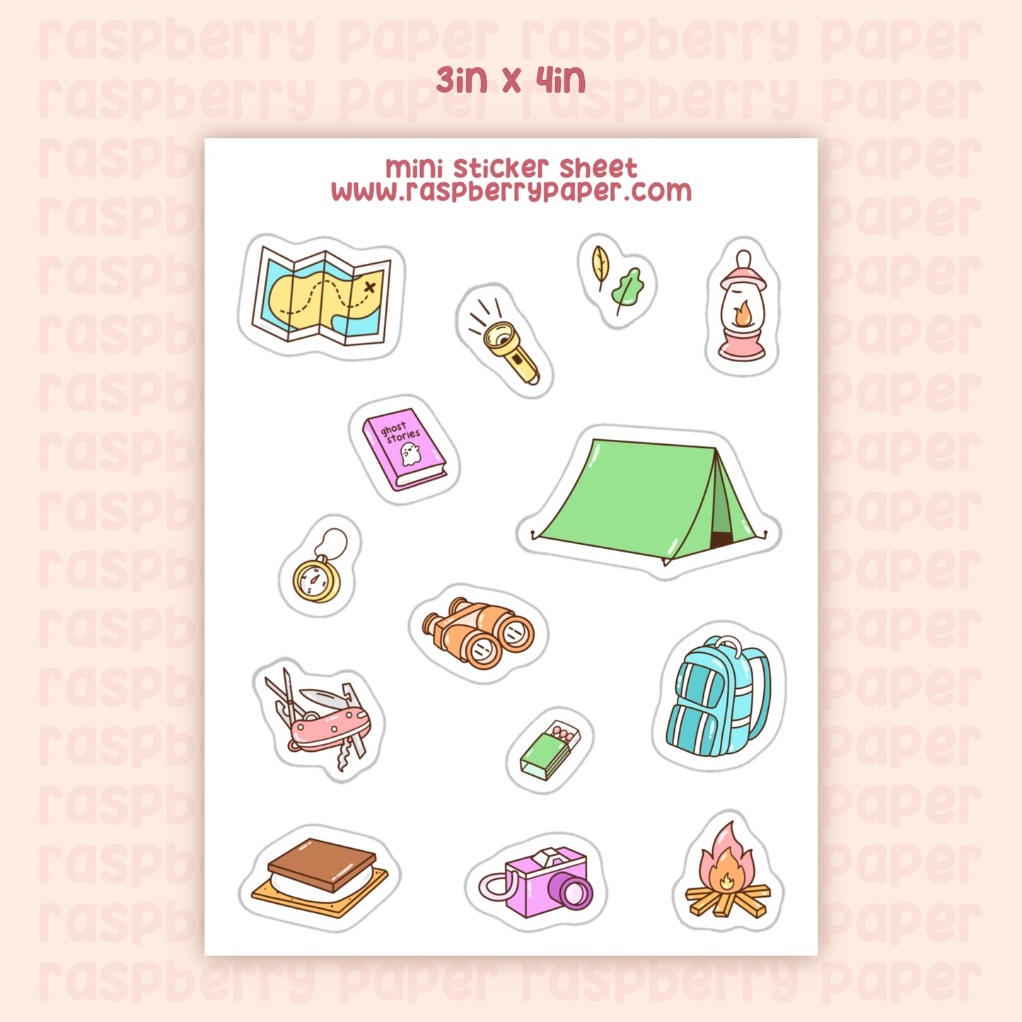 Camping Mini Sticker Sheet