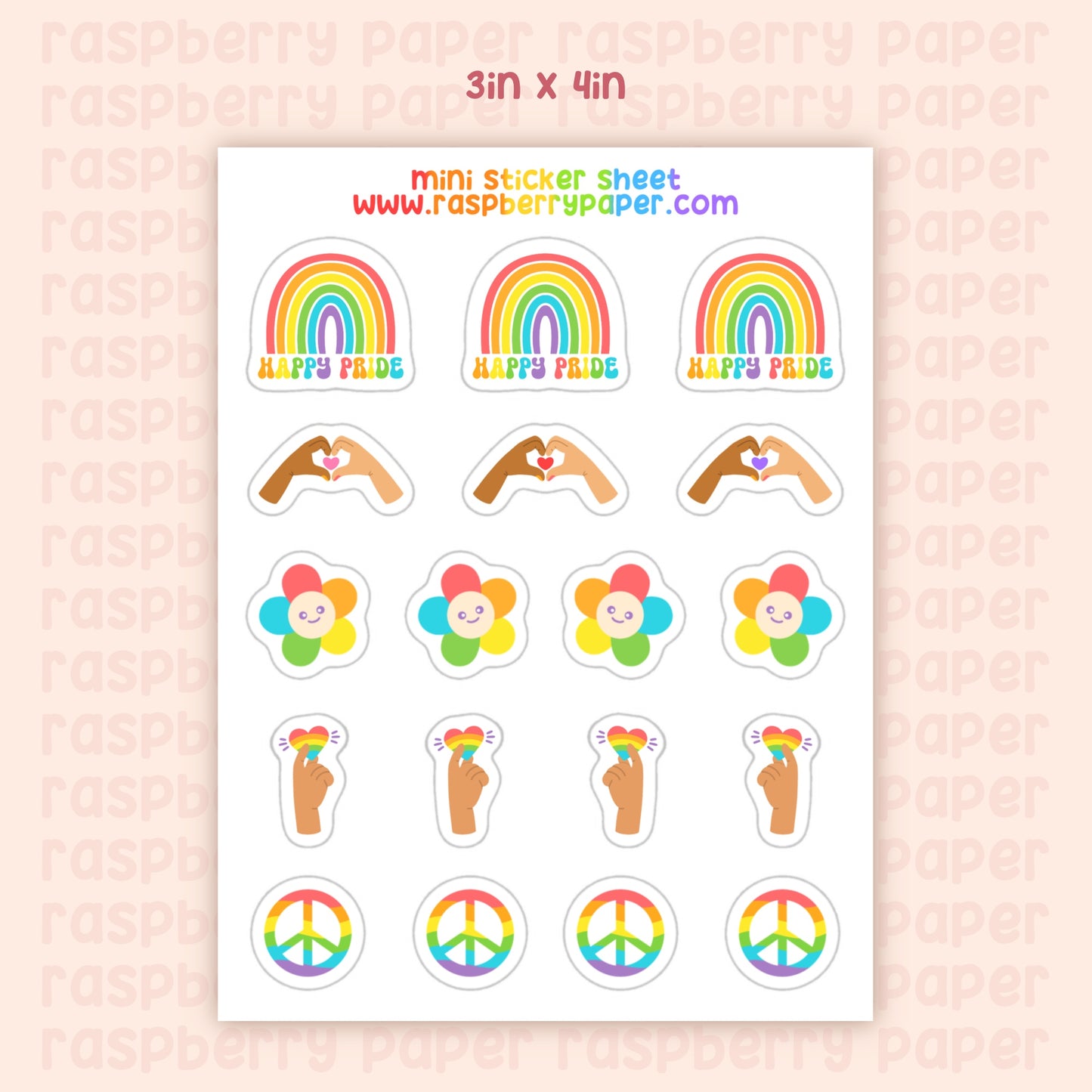 Happy Pride Mini Sticker Sheet
