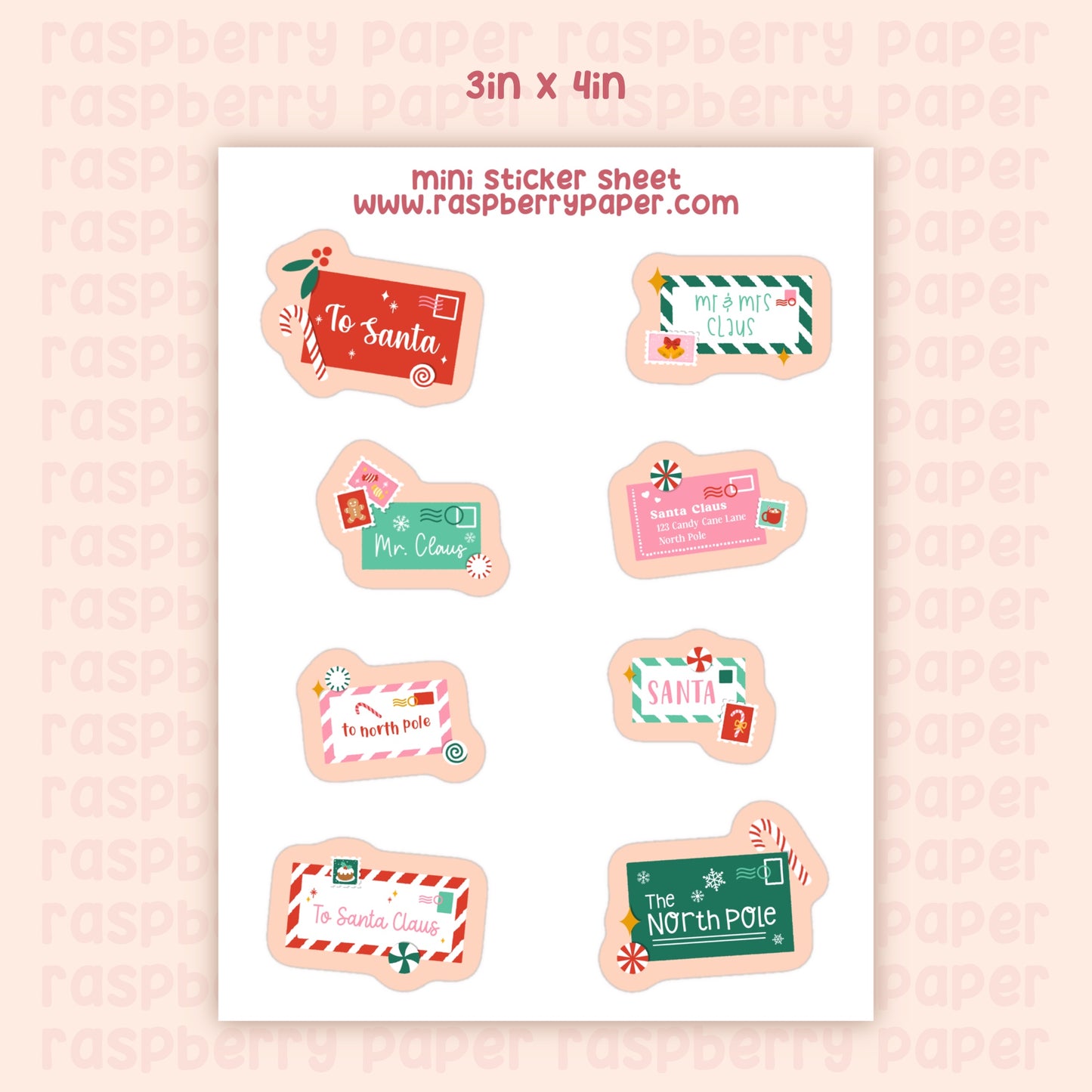 Letters To Santa Sticker Sheet