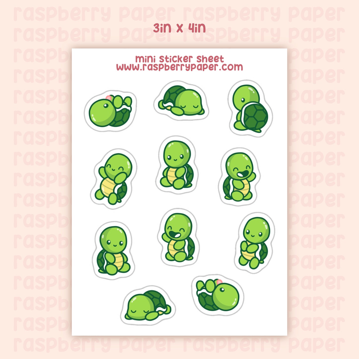 Little Turtles Mini Sticker Sheet