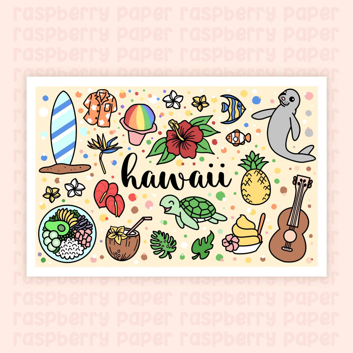 Hawaii State Postcard