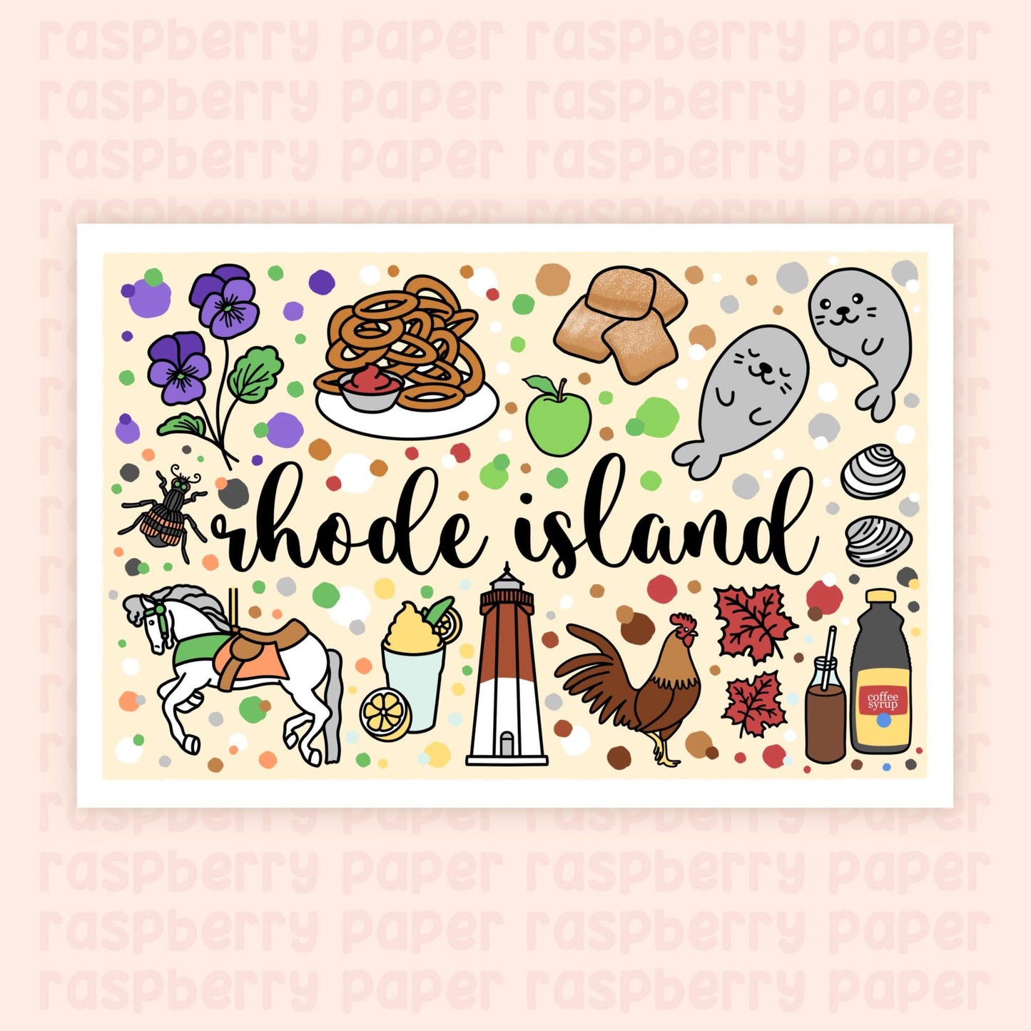 Rhode Island State Postcard