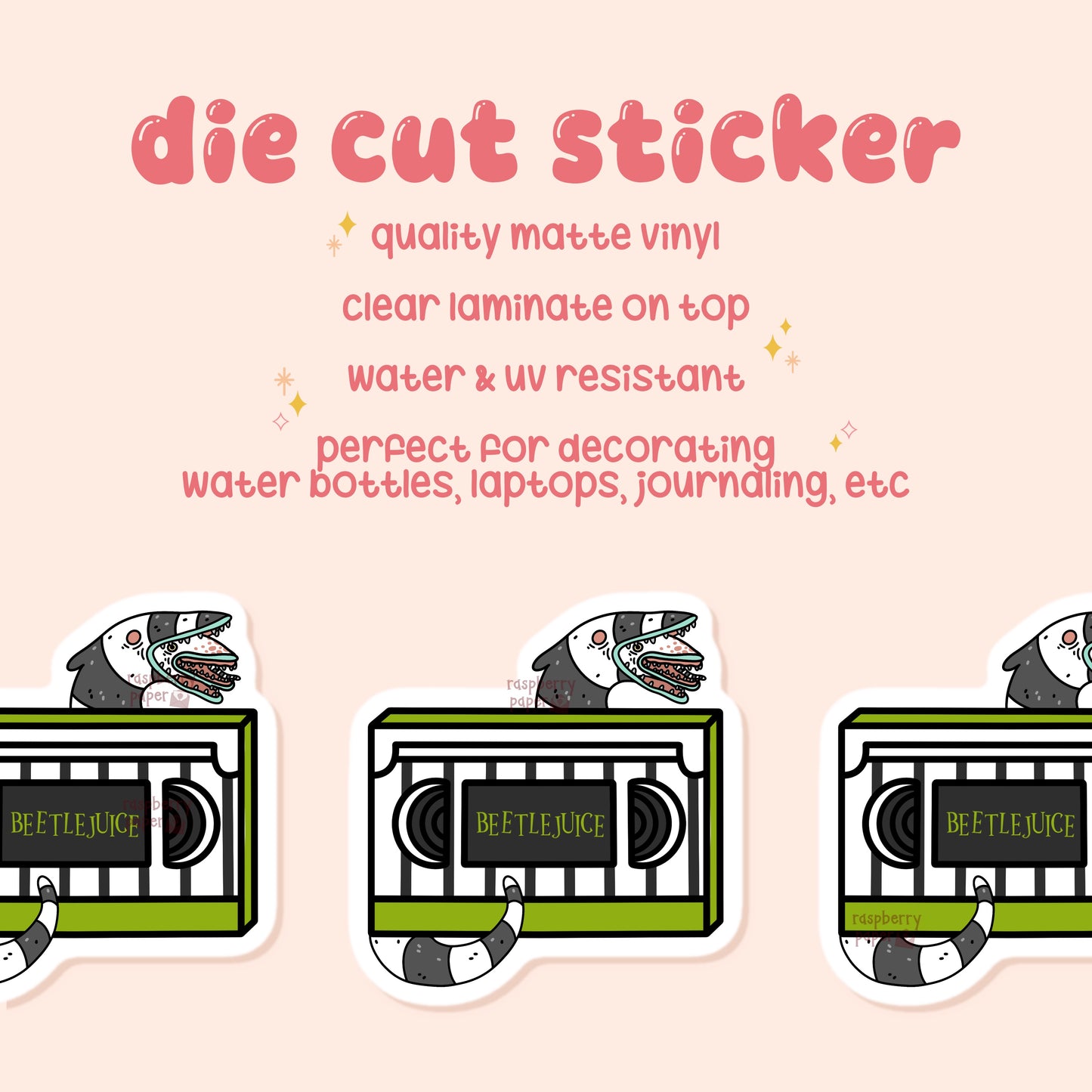Beetlejuice VHS Sticker