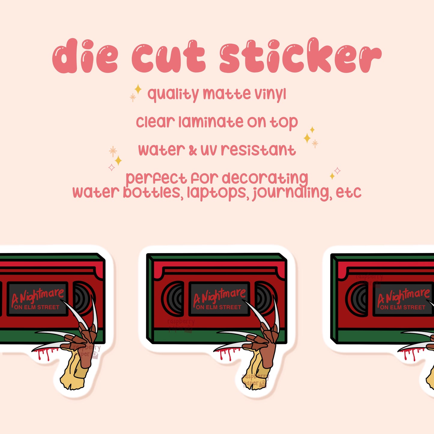 A Nightmare on Elm Street VHS Sticker