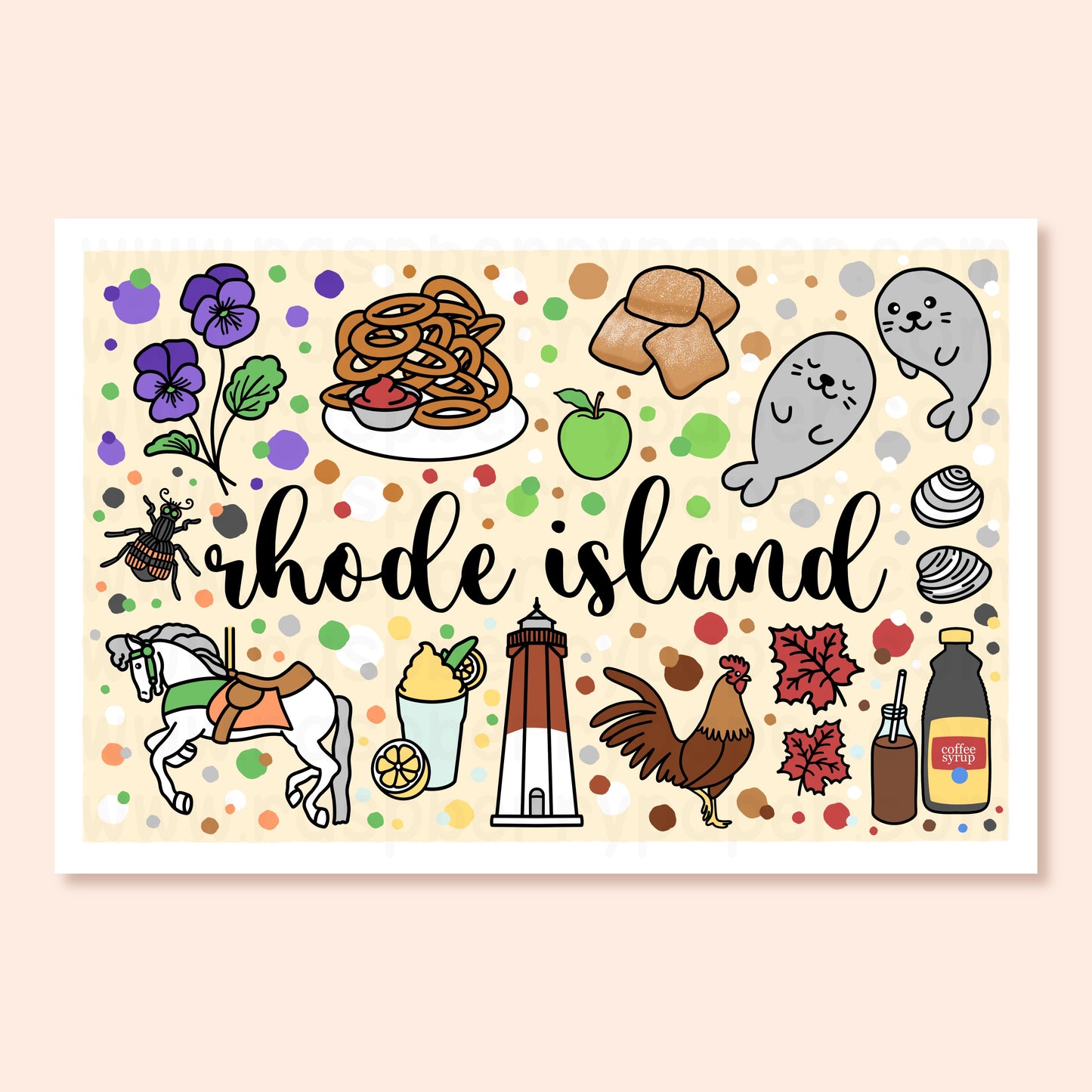 Rhode Island State Postcard