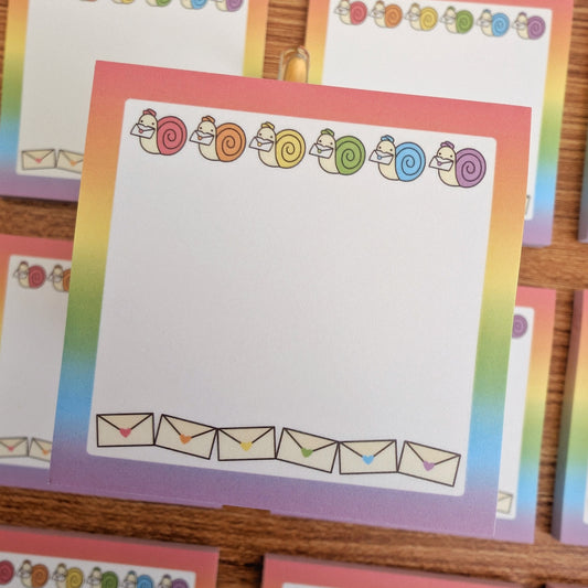 Rainbow Snails Sticky Notes