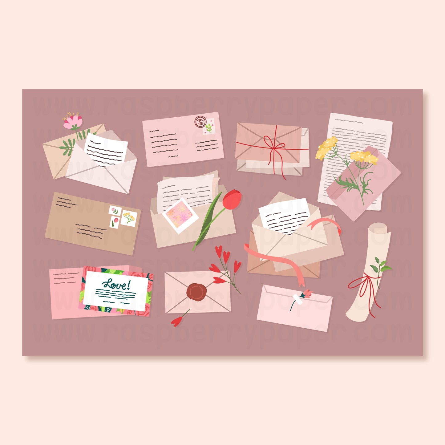 Sent With Love Postcard