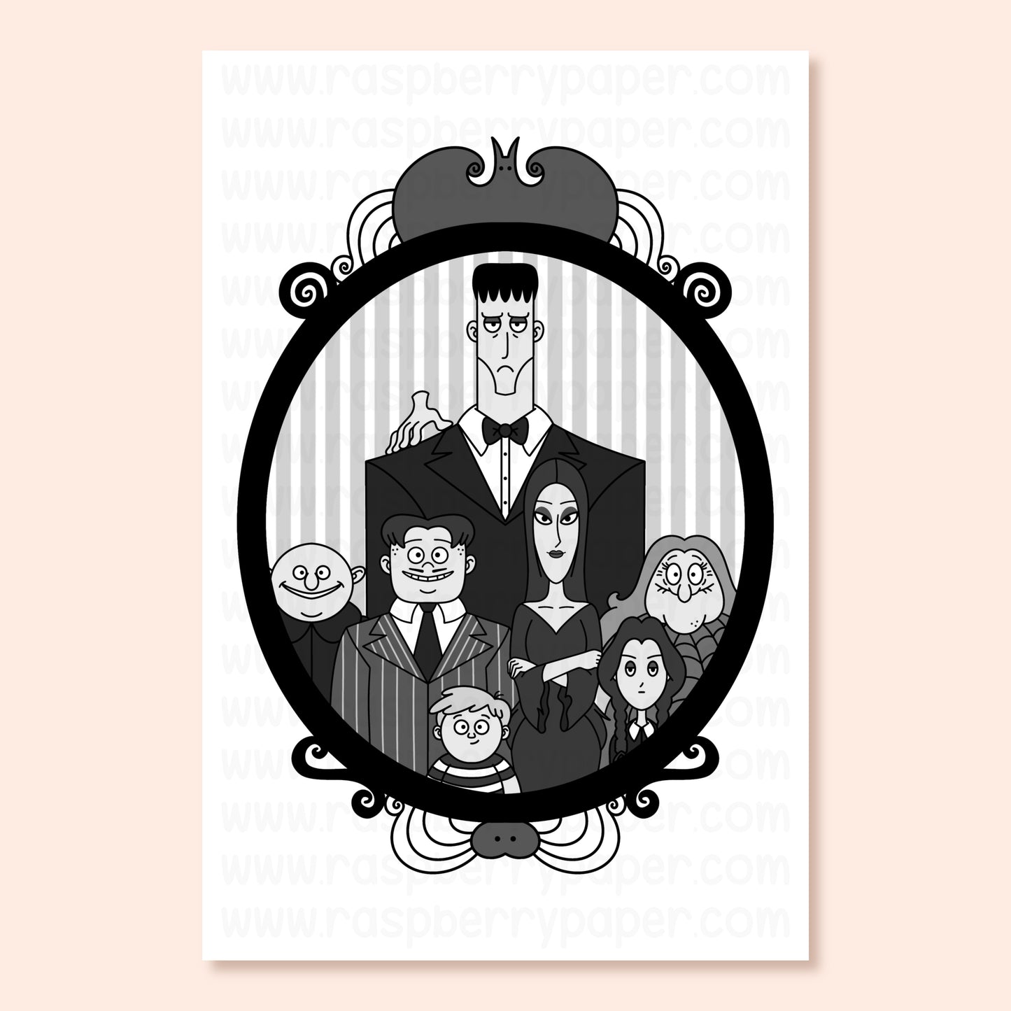 Spooky Family Postcard