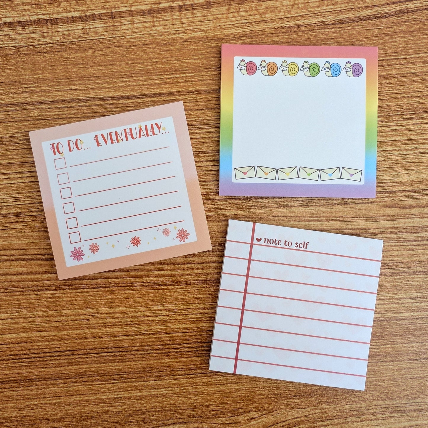 Rainbow Snails Sticky Notes