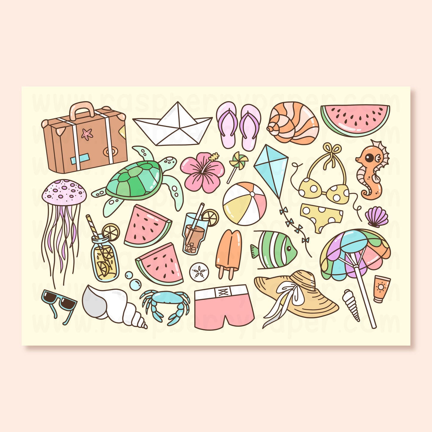 Summer Doodle Postcard