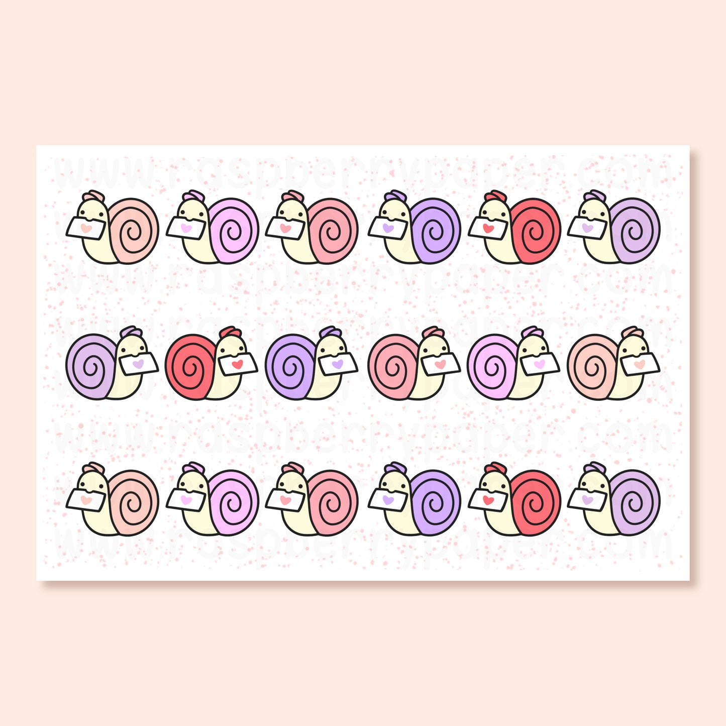 Valentine's Snails Postcard