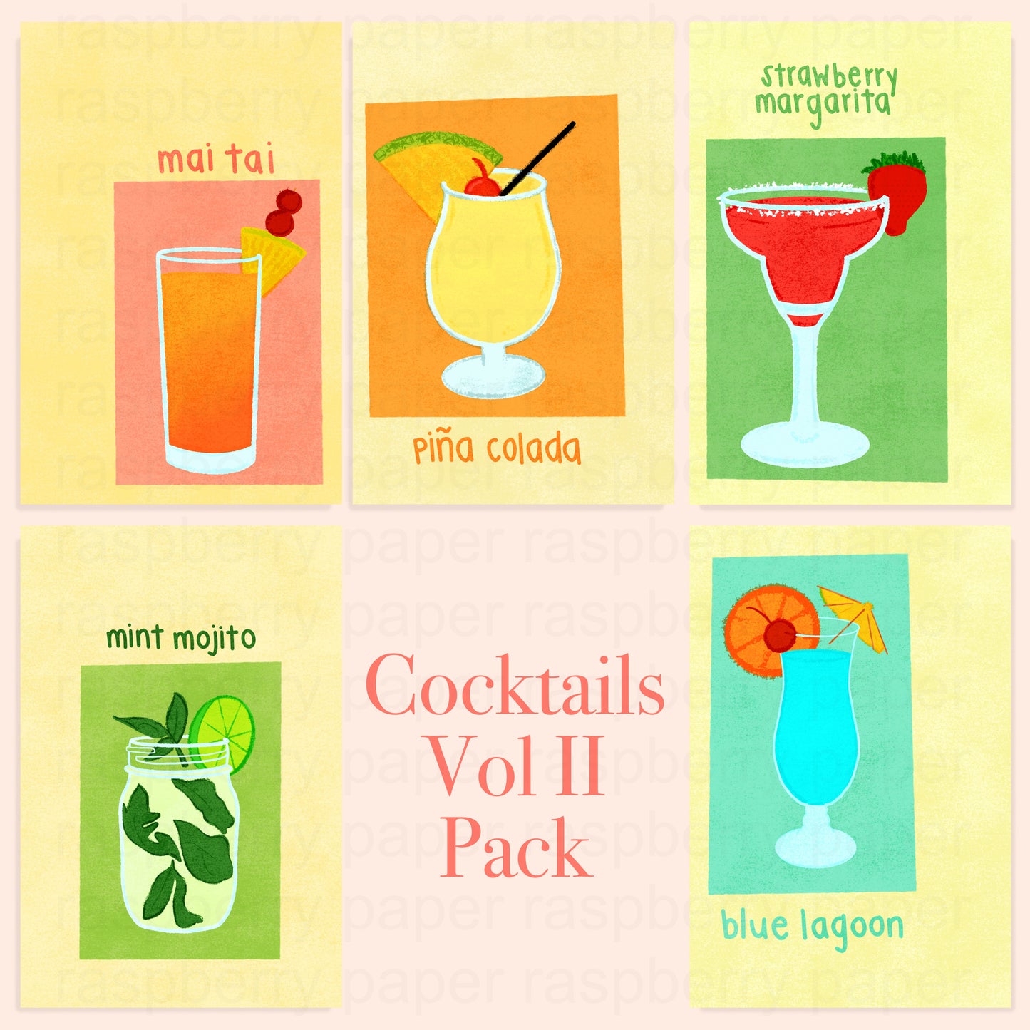 Cocktails Vol II Postcard Pack