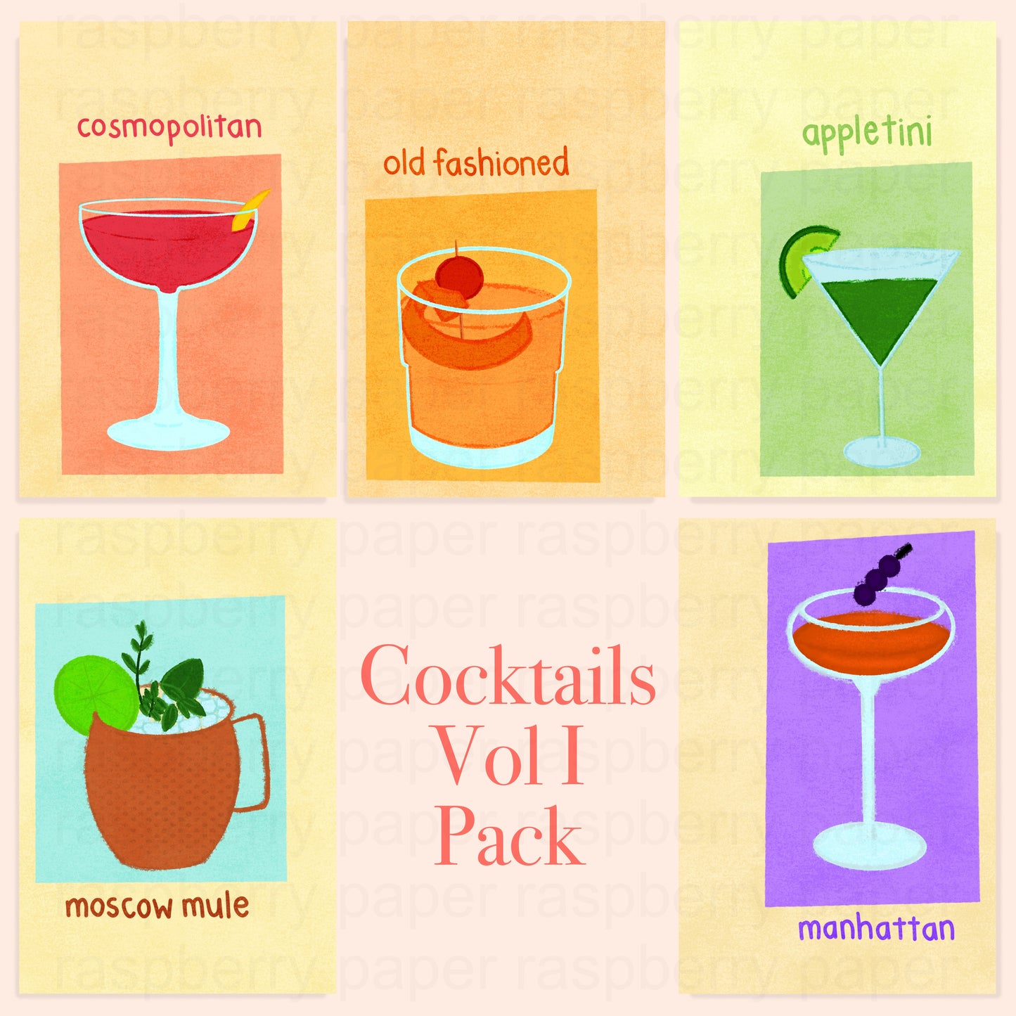 Cocktails Vol I Postcard Pack