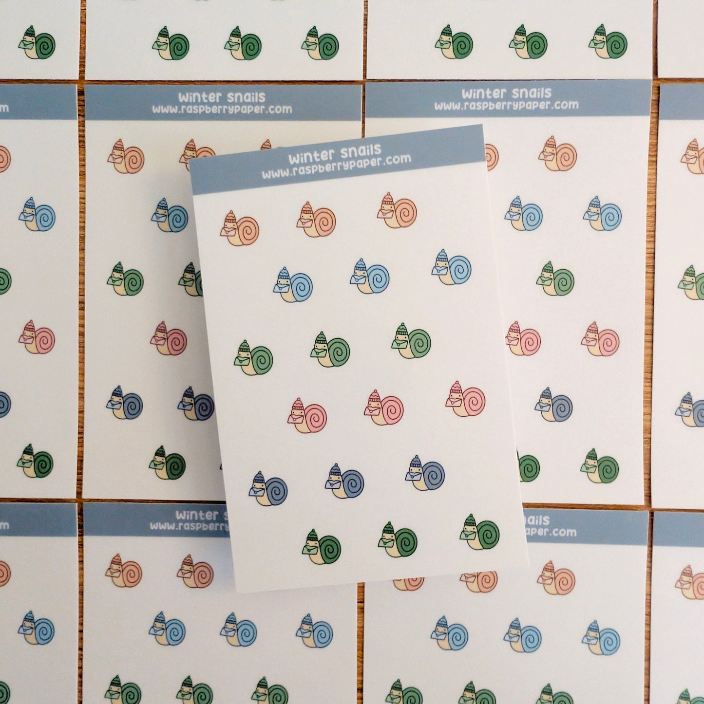 Winter Snails Sticker Sheet