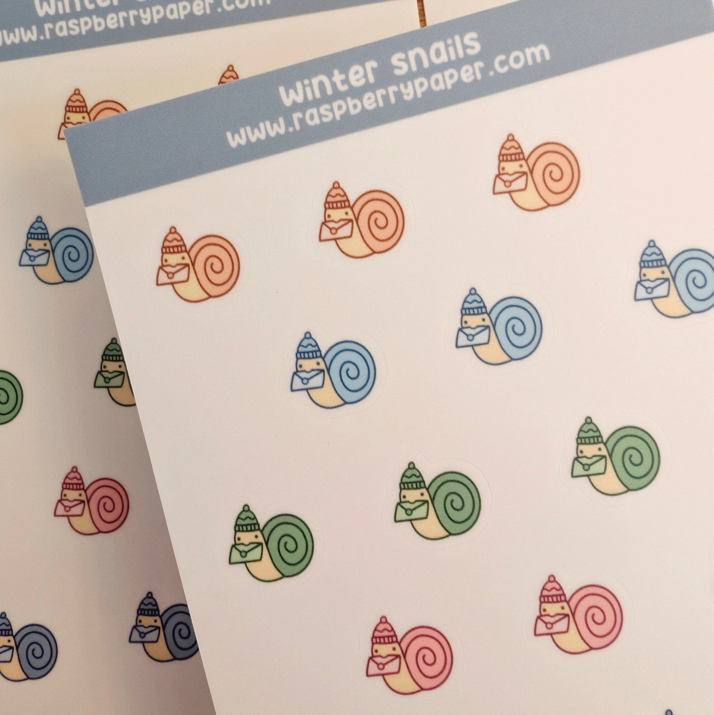 Winter Snails Sticker Sheet