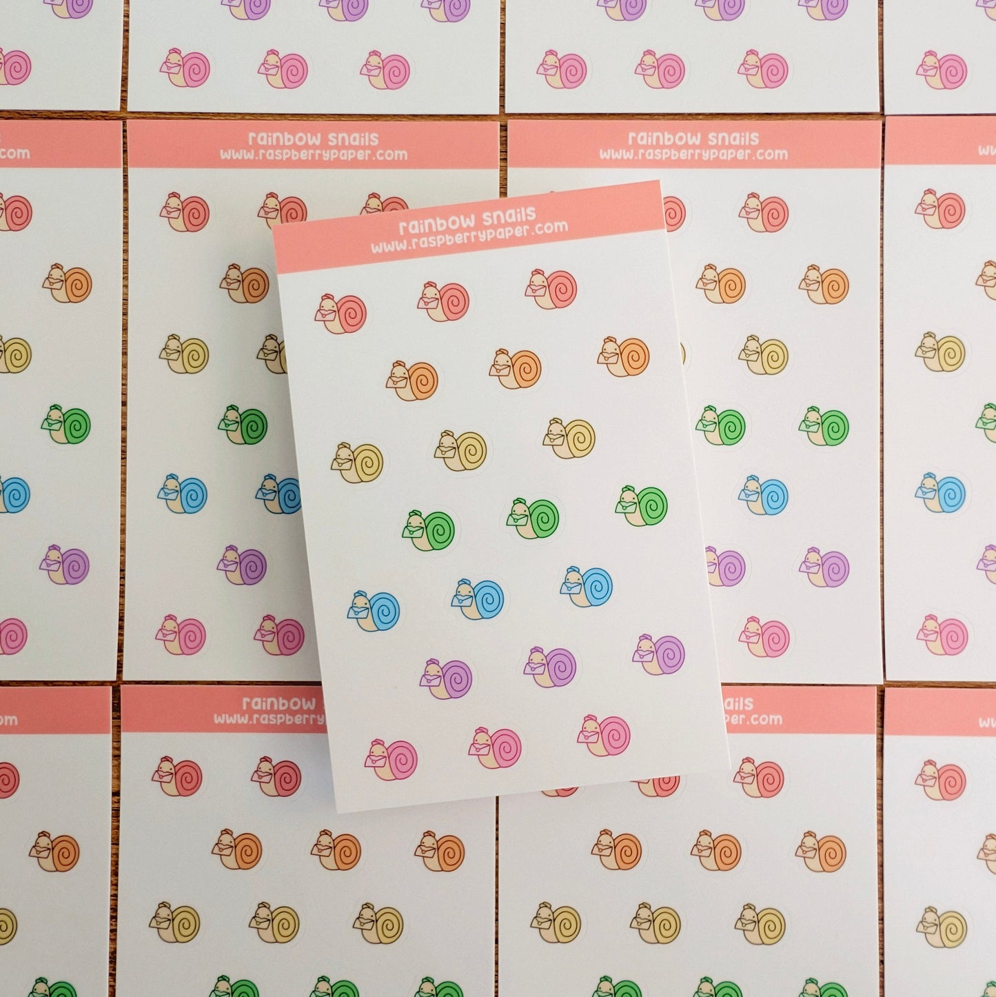 Rainbow Snails Sticker Sheet