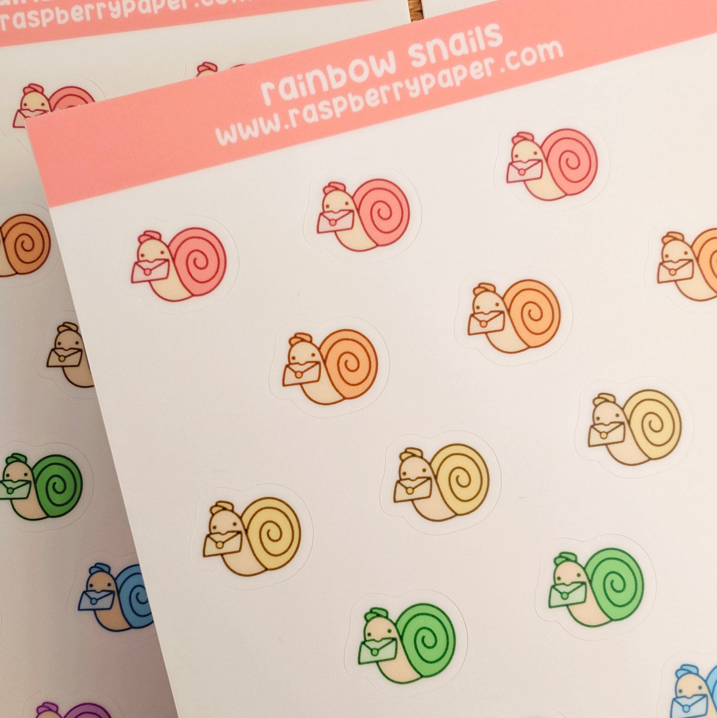 Rainbow Snails Sticker Sheet