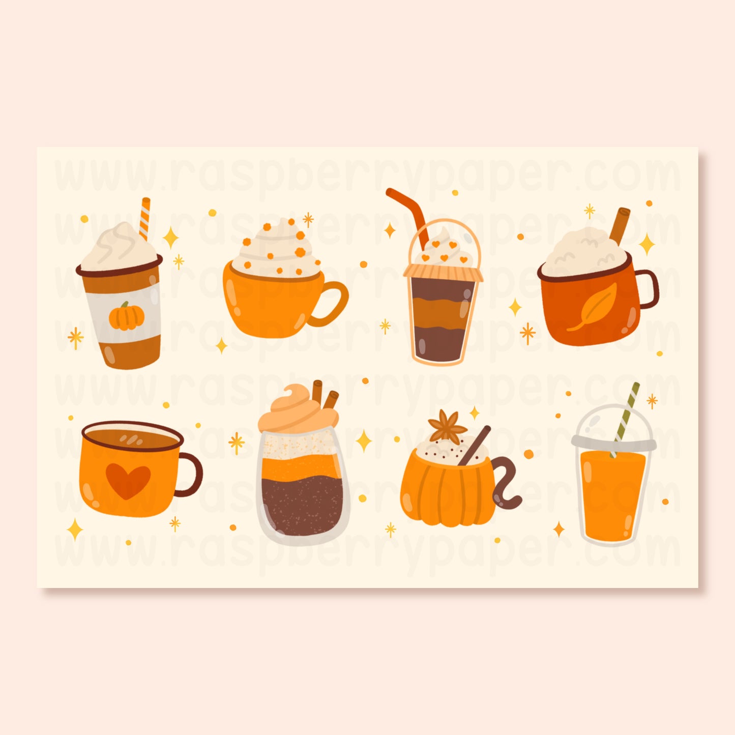 Autumn Drinks Postcard