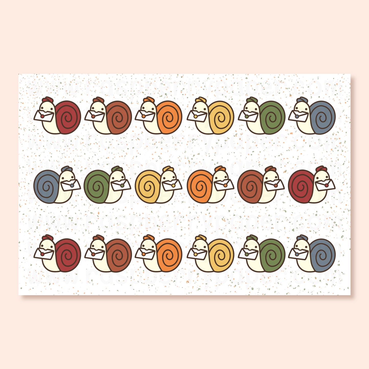 Autumn Snails Postcard