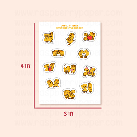 B Grade - Pasta Friends Sticker Sheet