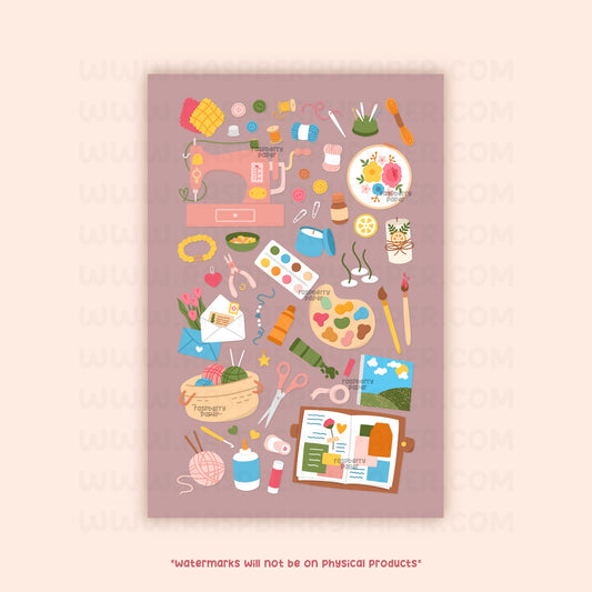 Crafty Hobbies Postcard