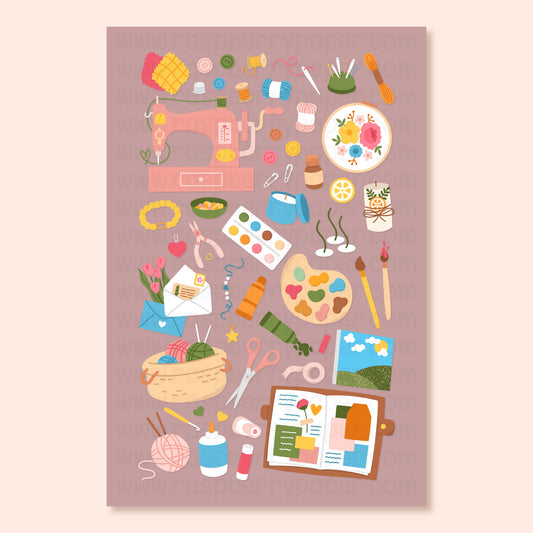 Crafty Hobbies Postcard