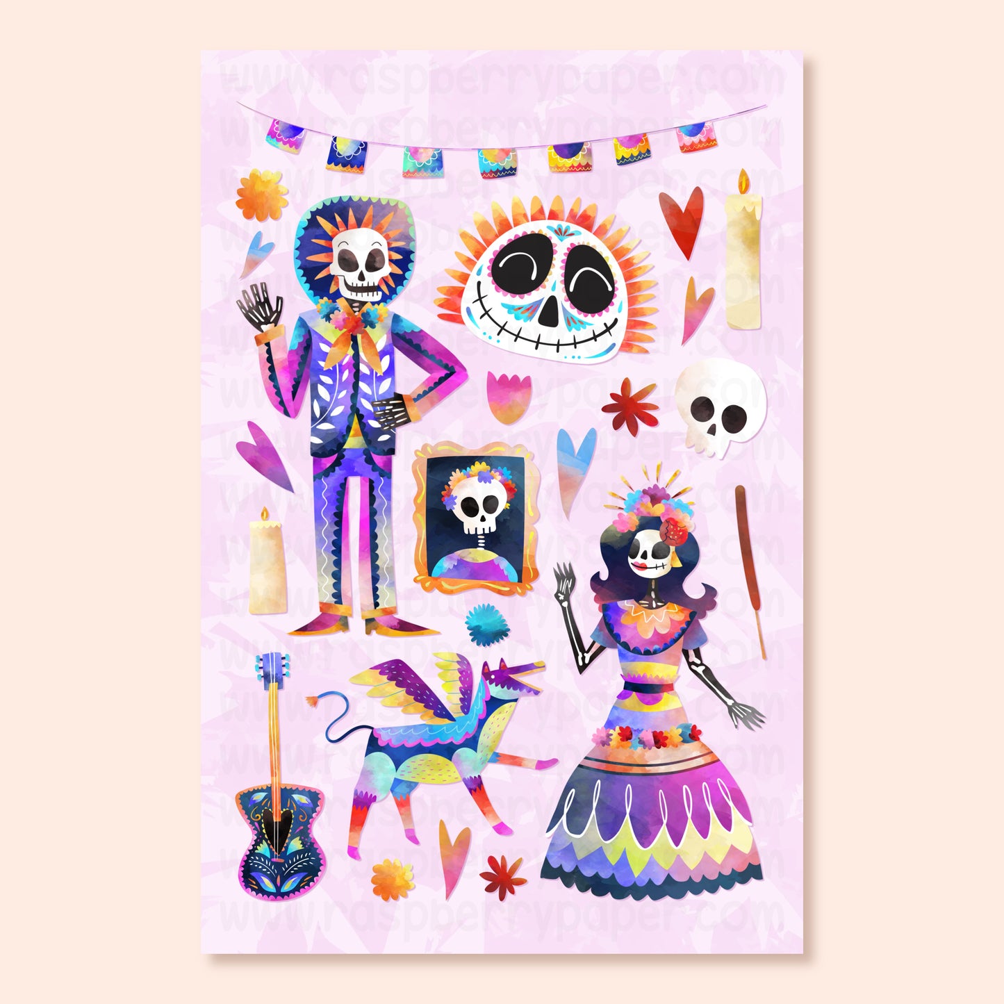 Dia De Los Muertos Postcard