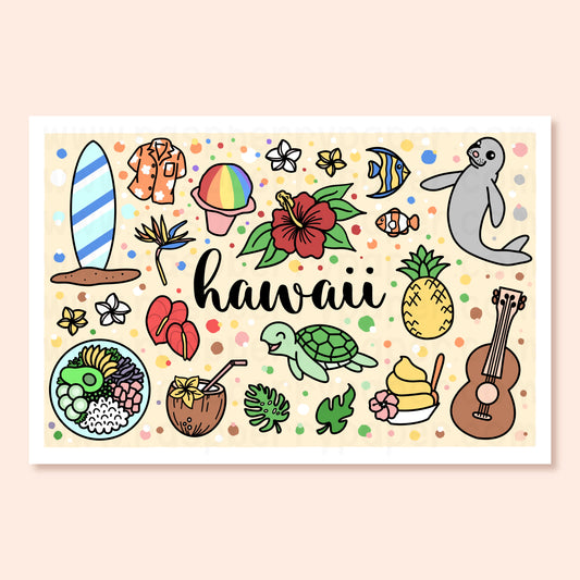 Hawaii State Postcard