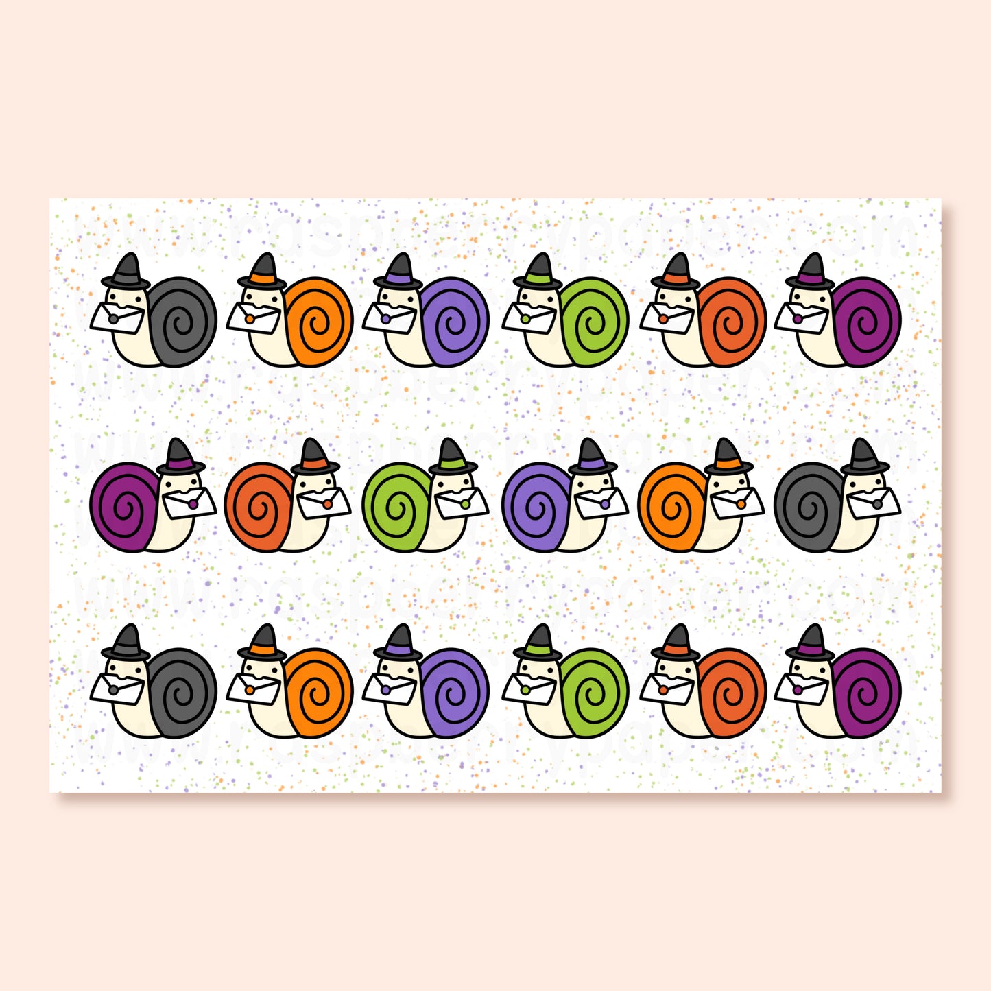 Halloween Snails Postcard