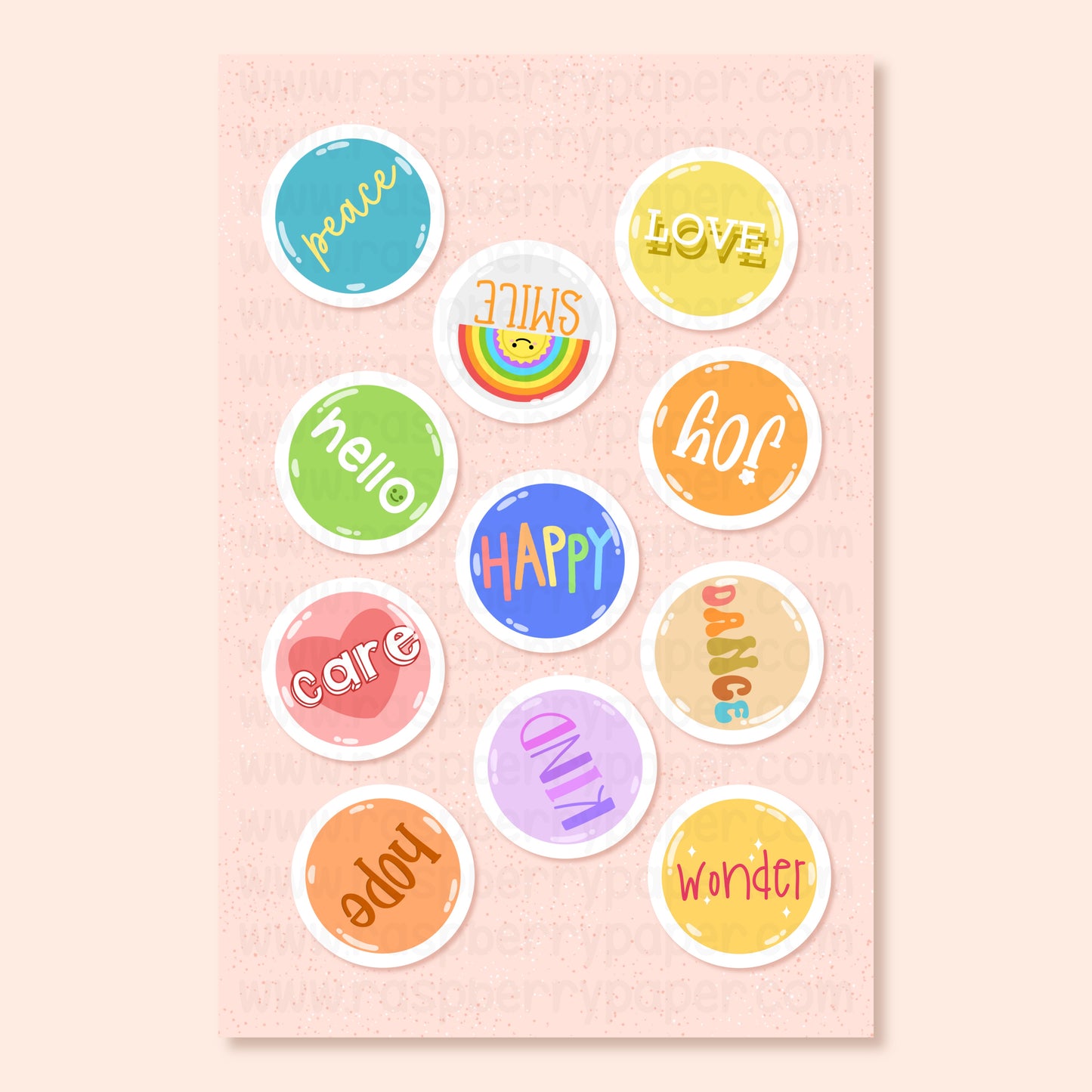 Happy Buttons Postcard