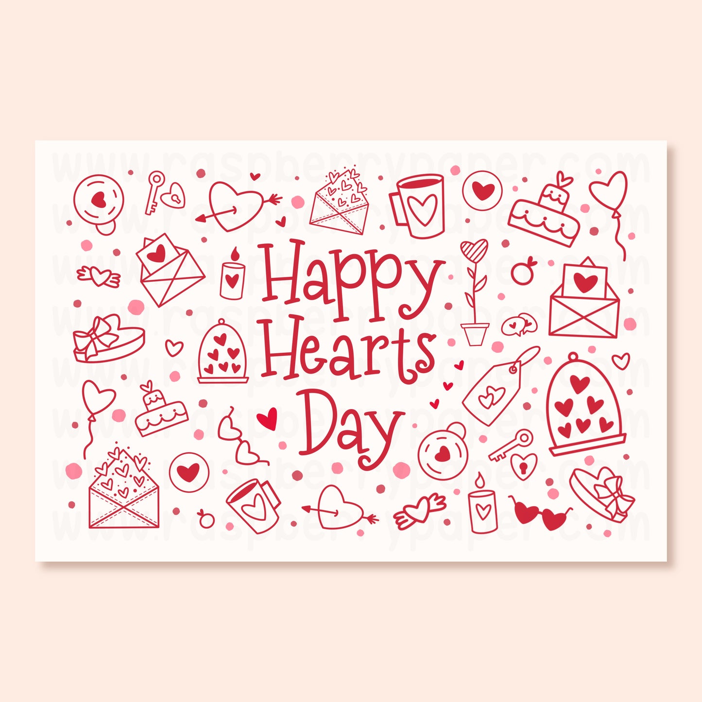 Happy Hearts Day Postcard